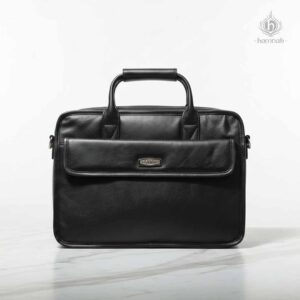 Leather Corporate Design Official and Laptop Bag (Black)