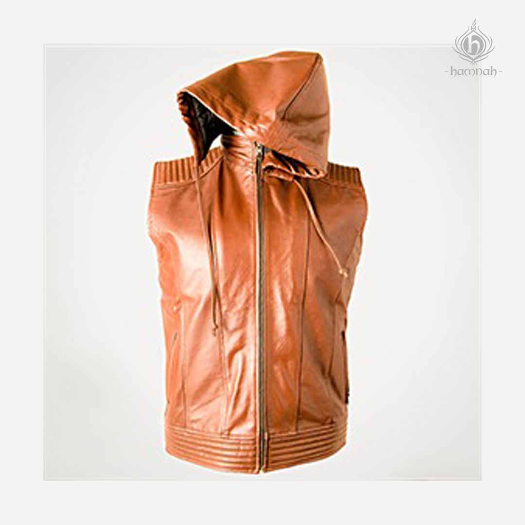 Stylish Sleeveless Leather Biker Jacket