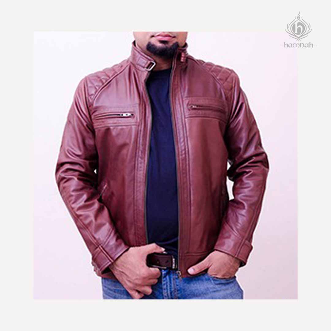 Men's PU Leather Motorcycle Jacket